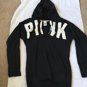 Black deep vneck sweatshirt